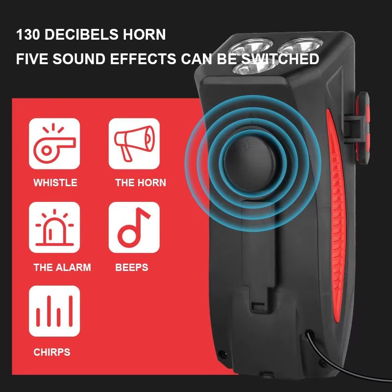 مصباح دراجة هوائية 4 في 1 - الصورة 4