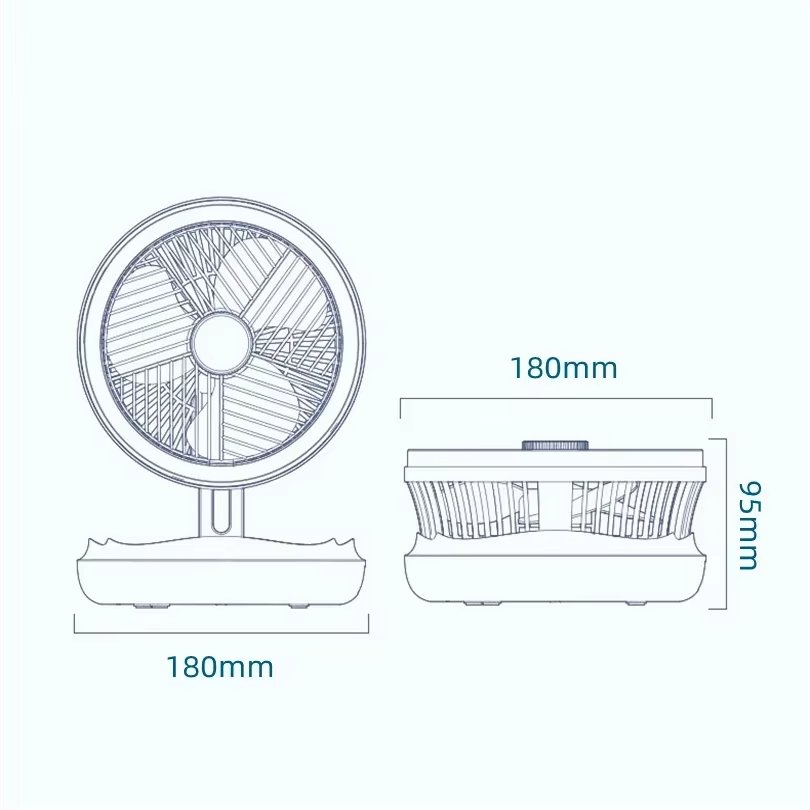مروحة مرنة قابلة للطي والتثبيت - الصورة 6